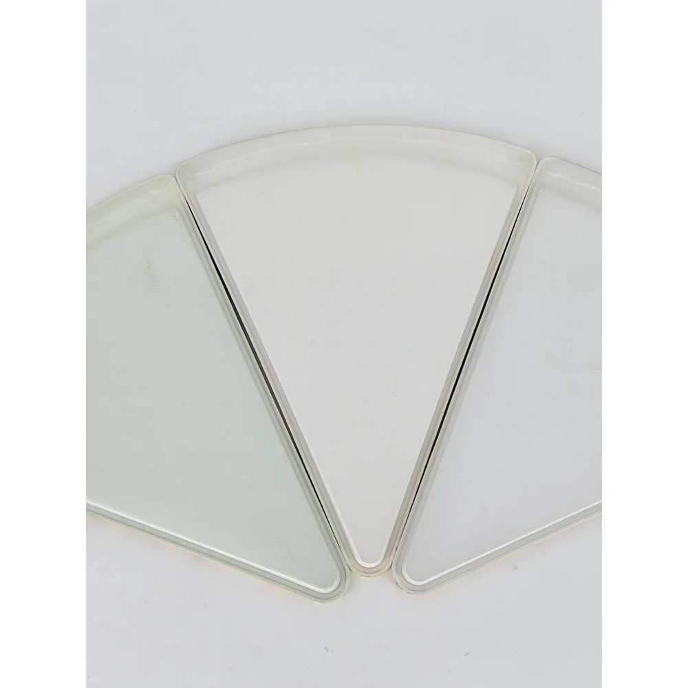 Deborah Mallow Pizza Slice Plates Set of 3 Melamine Singing Veggies Vintage